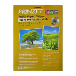 کاغذ پرینتر جوهر افشان گلاسه مات پرینزت مدل 190GSM بسته 20 عددی