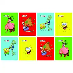 دفتر نقاشی 40 برگ تیما مدل BOB مجموعه 8 عددی