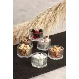 کاسه اسنک شیشه ای 6 تکه پورسیما رایان سلطان ماگنولیا-کاسه ماگنولیا