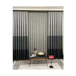 Brillant Keten Görünümlü Örgü Detaylı Desen 1/2,50 Pile Fon Perde