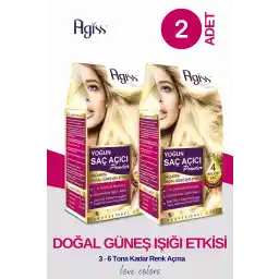 ست 2 تکه روشن کننده مو AGISS Love Colors Intense Hair Lightener , Oxidant Oryal Nourishing Effect Hair Lightener
