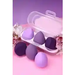 ست 3 تایی استند آرایشی اسفنجی MUJGAN بنفش