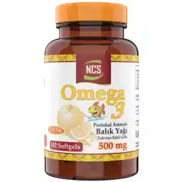 Ncs® Omega 3 Fish Oil 500 Mg Epa Dha 102 Softgel Orange Flavor Special for Children