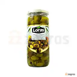 زیتون سبز کبابی بدون هسته لوراس 465 گرم
