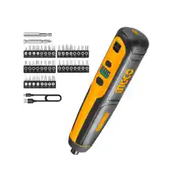 پیچ گوشتی شارژی اینکو مدل CSDLI0403-4V مجموعه 45 عددی