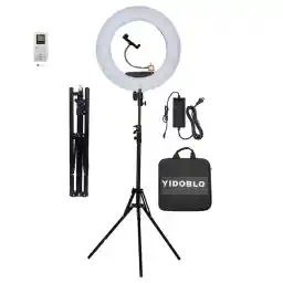رینگ لایت ایدوبلو مدل QS-480E II Black + پایه
