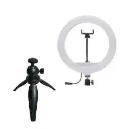 رینگ لایت Ring Light YQ-320A ( 30 سانتی متر 30 وات) + پايه رومیزی مشکی Beike Q166 Mini