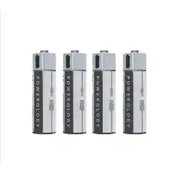 پک 4 تایی باتری قلمی و نیم قلمی قابل شارژ پاورولوژی