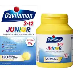 ویتامین های جویدنی Davitamon Junior 3+ - مولتی ویتامین کودکان - موز - 120 عدد