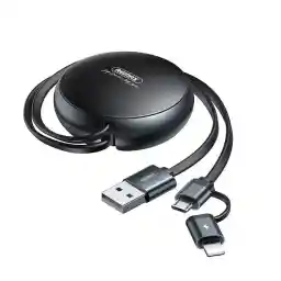 کابل تبدیل USB به MicroUSB/لایتنینگ ریمکس مدل RC-182i طول 0.96 متر