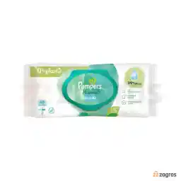 دستمال مرطوب کودک پمپرز مدل Harmonie Aqua بسته 48 عددی