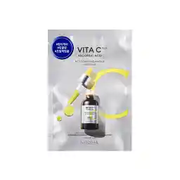 ماسک برگ ضد لک میشا با ویتامین C 1 عدد. ماسک ورق آمپول اصلاح کننده نقطه ویتا سی پلاس