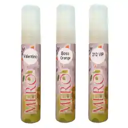 عطر جیبی زنانه مرو مدل W1 حجم 8 میلی لیتر مجموعه 3 عددی