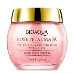 ماسک صورت بایوآکوا حاوی عصاره گل رز حجم 120 میل