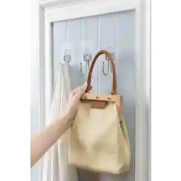 MasterCar Transparent Strong 4 تکه 6x6cm آویز دیواری درب خود چسب دار آویز پشت درب حمام Ultra Power