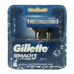 یدک تیغ اصلاح ژیلت mach 3 turbo بسته چهار عددی