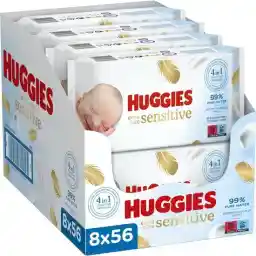 دستمال مرطوب بچه Huggies - Extra Care Sensitive - 8 x 56 عدد - بسته ارزشی