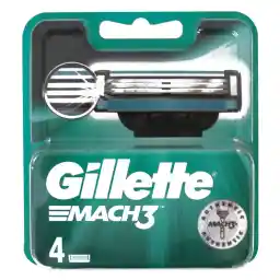 تیغ یدک خود تراش مردانه سه تیغه ژیلت مدل mach 3 بسته چهار عددی