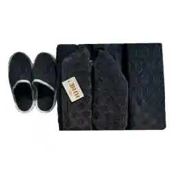 سرویس حوله پالتویی 4 تکه آلامع طرح کریستال کد 6060