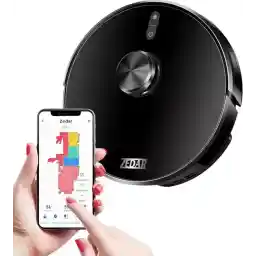 جاروبرقی ربات لیدار با عملکرد موپینگ - ناوبری لیزری - مناسب برای حیوانات خانگی - دارای ایستگاه شارژ - Zedar R600