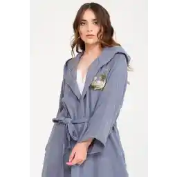 لباس حمام زنانه کلاه دار کوتاه دوزی اردک Miespiga