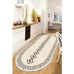 قالیچه و فرش کف اتاق نشیمن فرش بیضی بیضی آشپزخانه با پایه ضد لغزش قابل شستشو با ماشین لباسشویی خانه Confidence