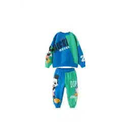 ست لباس ورزشی میکی موس پسرانه فصل جدید LADİN (یک سایز بزرگتر بخرید)