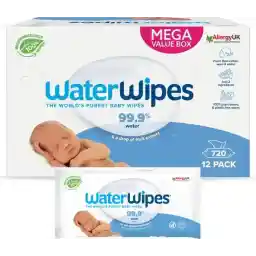 دستمال مرطوب کودک واتر ویپس ارگانیک - 12 در 60 عدد - 720 دستمال مرطوب