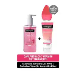 ژل پاک کننده صورت با طراوت 200 میلی لیتری نوتروژنا + مرطوب کننده بدون روغن احیا کننده 50 متر