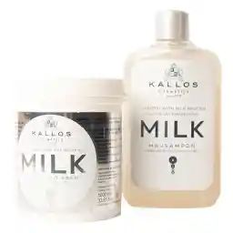 مجموعه دو عددی شامپو و ماسک مو کالوس حاوی پروتئین شیر مناسب موهای خشک و آسیب دیده حجم 1000 میل