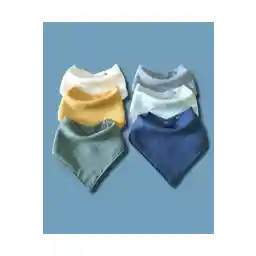 DEVRİM 100% پنبه 6 تکه پیشبند یقه ای دولایه با دو لایه جمع شدنی (روسری، بند انداختن)