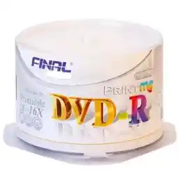 دی وی دی خام فینال مدل PRINT ME بسته 50 عددی Final Raw DVD Model PRINT ME Package of 50