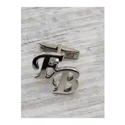 ناز نقره ای E-B حروف سرآستین نقره ای 925 عیار