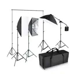 کیت نور ثابت 4 لامپ Answer LED LIGHT Kit 4 LAMPS همراه پایه فون 2x3+ هدیه 2 عدد فون 2x3 (سبز و طوسی)