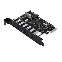 کارت توسعه USB PCI-E هفت پورت ORICO PVU3-7U-V1 ORICO PVU3-7U-V1 seven-port USB PCI-E riser card