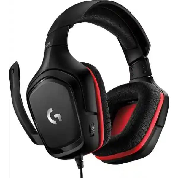 Logitech G332 - هدست بازی سیمی - مناسب برای رایانه شخصی، پلی استیشن و ایکس باکس - قرمز