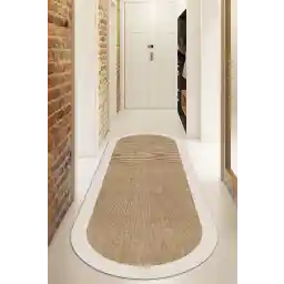 دکومیا خانه دیجیتال بدون لغزش قابل شستشو فرش اتاق نشیمن بژ فرش آشپزخانه فرش راهرو فرش بیضی کف کف فرش-d7024