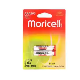 باتری نیم قلمی شارژی موریسل 900 میلی آمپر Moricell AAA Battery