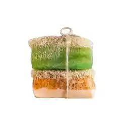 HDD 100% دست ساز طبیعی فیبر کدو تنبل شیر الاغ عسلی صابون آلوئه ورا مجموعه 2 صابون