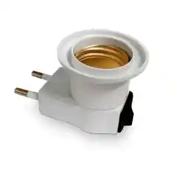سرپیچ دوشاخه دار کلید دار socket lamp holder with switch