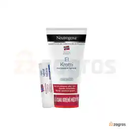 کرم مرطوب کننده دست مناسب انواع پوست به همراه بالم لب SPF20 نوتروژینا