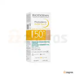 فلوئید ضد آفتاب بایودرما +SPF50 مدل Photoderm Nude Touch مناسب پوست حساس، چرب و مختلط 40 میل