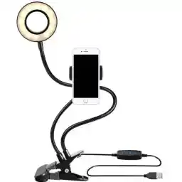 رینگ لایت مدل گیره ای 3.5 اینچی Professional Live Stream Ring Light رینگ لایت مدل گیره ای 3.5 اینچی Professional Live Stream Ring Light