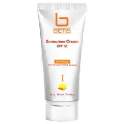 کرم ضد آفتاب رنگی SPF50 بتیس مناسب انواع پوست حجم 45 میل - رنگ بژ روشن