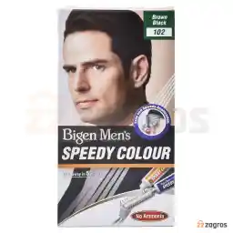 رنگ مو سریع مردانه Bigen شماره 102 پایه رنگ قهوه ای مشکی
