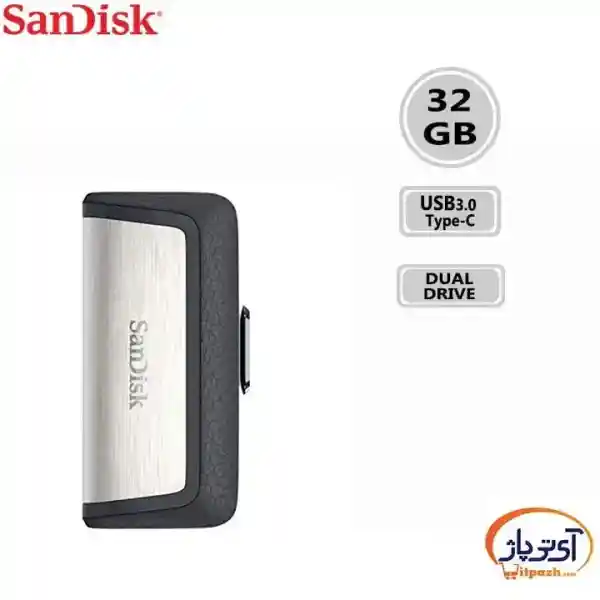 فلش مموری سن دیسک مدل Ultra Dual Drive USB Type-C ظرفیت 32 گیگابایت