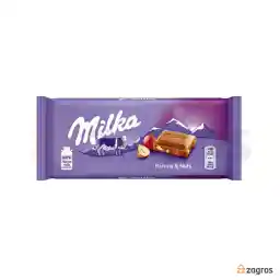 شکلات میلکا حاوی تکه های فندق و کشمش 80 گرم