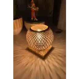 تامین آباژور چوبی چوبی جوت لامپ کف سر تخته حصیری