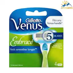 تیغ یدک خودتراش زنانه ژیلت مدل Venus Embrace بسته 4 عددی
