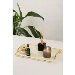 ALM HOME سینی کرم لوازم خانگی تزئینی سینی قهوه آشپزخانه آشپزخانه